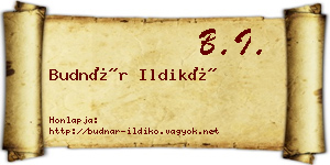 Budnár Ildikó névjegykártya