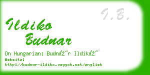 ildiko budnar business card
